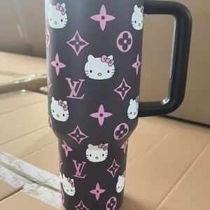 Louis Vuitton Black & Pink Hello Kitty Monogram Travel Mug